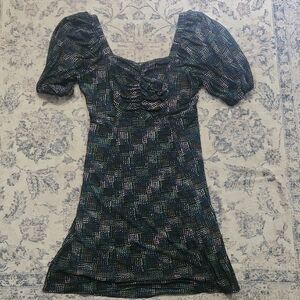 ♻️ Cabi Sweetheart Neckline Strech Dress Puff Sleeve Size Medium